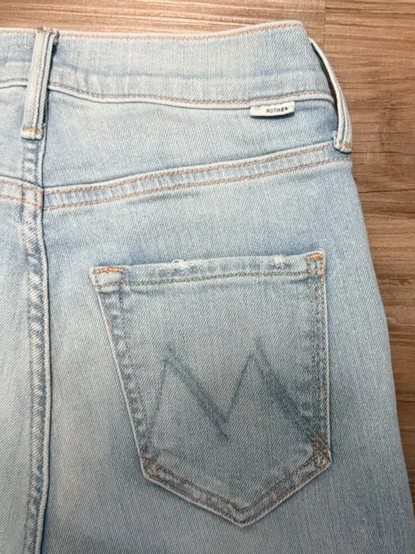 MOTHER Dazzler Yoke Front Ankle Jeans 25 Lots of Free Hugs Light Wash $238 - Image 5