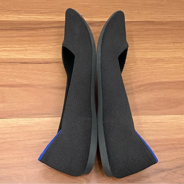 ROTHY’S The Point in Solid Black Ballet Flat Shoes Sustainable Knit Flats Size 8 - Image 6