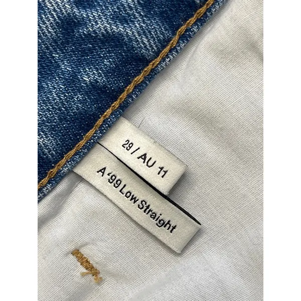 Abrand A ’99 Low Straight Jeans 90s Y2K Low Rise Blue Denim Size 29 Style 72468 - Image 14