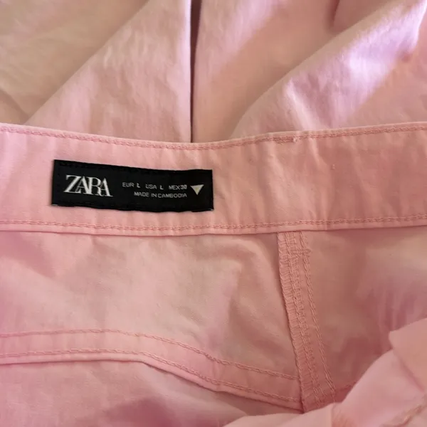 Nwot Zara Wide Leg Cotton Bloggers Fave Wide Leg Pant Super High Rise Large - Image 5