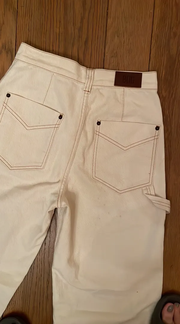 Cream Denim Pants - Image 4