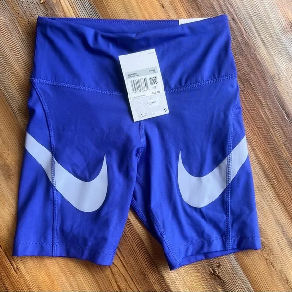 Nike NEW Women's Dri-Fit Fast Mid Rise Purple Swoosh Shorts Size XS SKU#B2481 - Image 5