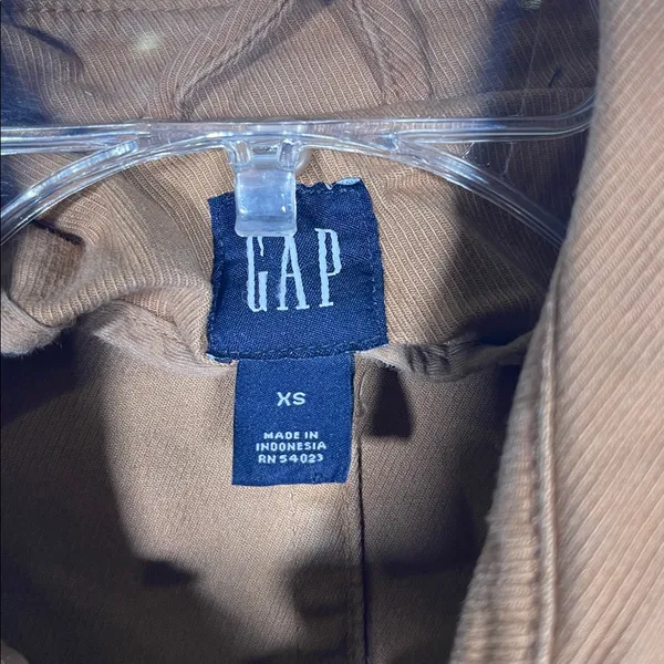 GAP WOMENS TAN BUTTON COTTON UTILITY JACKET XS - Image 2