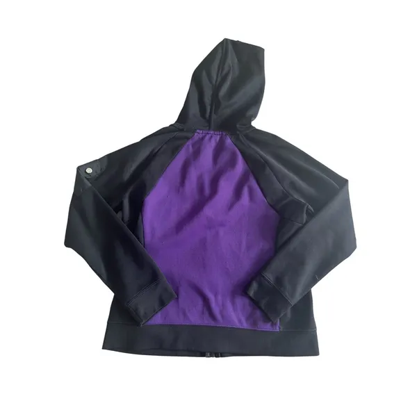 RALPH LAUREN Active LRL Purple Black Hoodie Sweatshirt Size M - Image 2