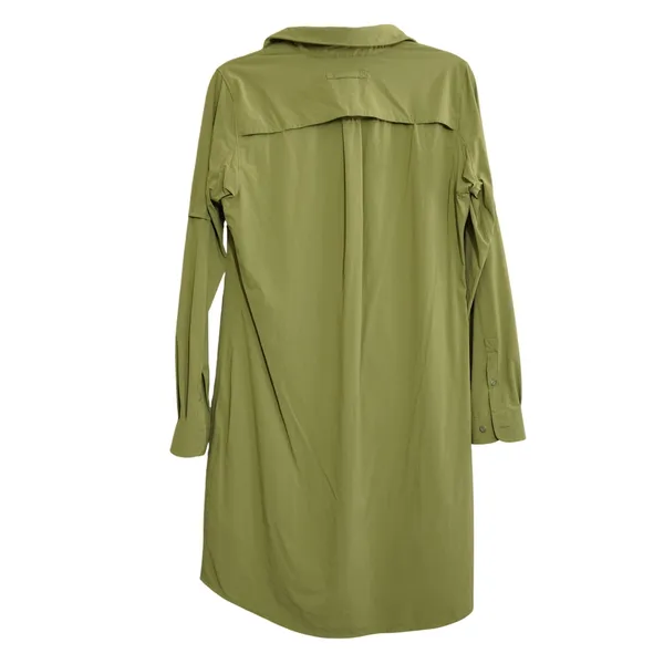 Duluth Trading Co Shirt Dress Womens Small Green Long‎ Sleeve Hiking Outdoors - Image 7