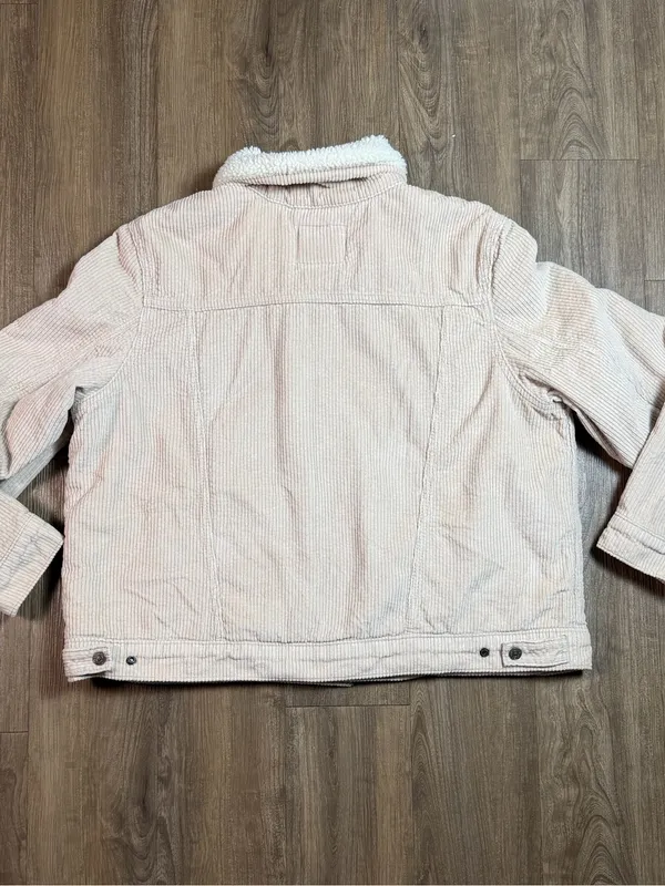 Levi's Cream Corduroy Trucker Jacket with Sherpa Collar - Image 8