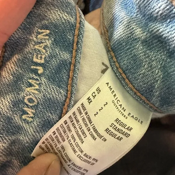 American Eagle distressed high rise 2 normcore mom jeans - Image 2