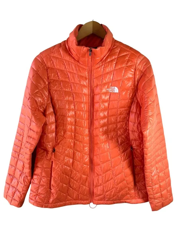 The North Face ThermoBall Eco Jacket Womens L Orange Quilted Insulated Puffer - Image 2