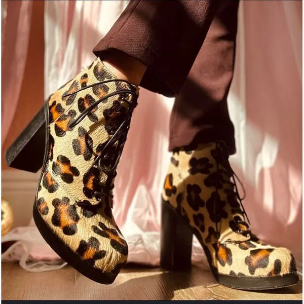 Steve Madden Real Fur Animal Print 5.5 New‎ - Image 10
