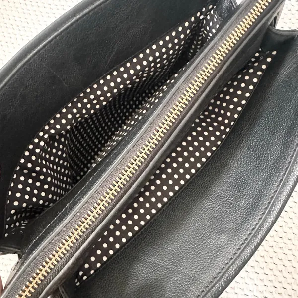 Kate Spade Black Leather Primrose Hill Zip Bow Darcy Leather Chain Shoulder Bag - Image 7