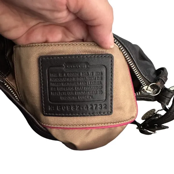 Coach Vintage Black/Brown Leather Mini Shoulder Bag - Image 11