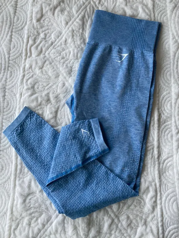 Gymshark Blue Marl Vital Seamless Leggings - Image 2