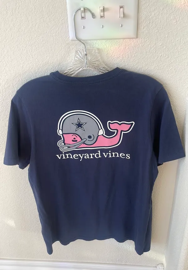 Vineyard Vines Navy Cowboys Shirt - Image 2
