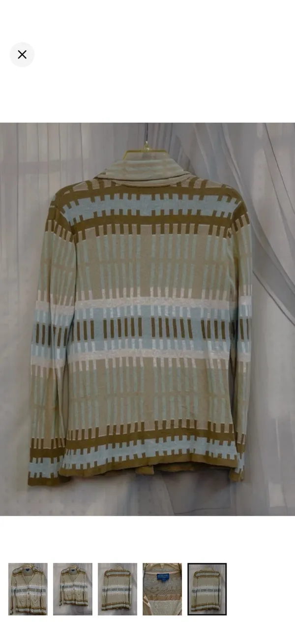 Vintage Pendleton Woolen Mills Womens Abstract Geometric Print Button Cardigan S - Image 4
