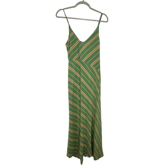 ASTR the Label Size Small Maxi Dress Olive Green Stripe V Neck Flowy Vacation - Image 2