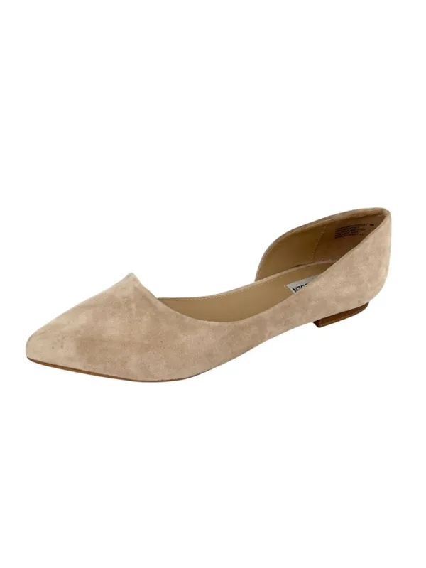 Steve Madden Audriana Beige Suede Pointed-Toe D'Orsay Flats Size 9 Quiet Luxury - Image 5