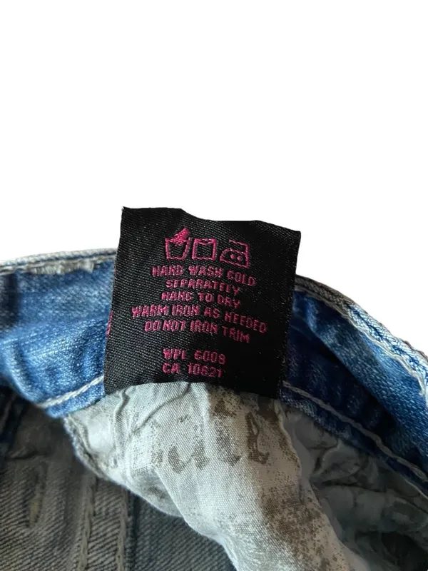 Rock & Roll Cowgirl Y2K Boyfriend Fit Cropped Jeans Blue Size 28 Summer Coastal - Image 7