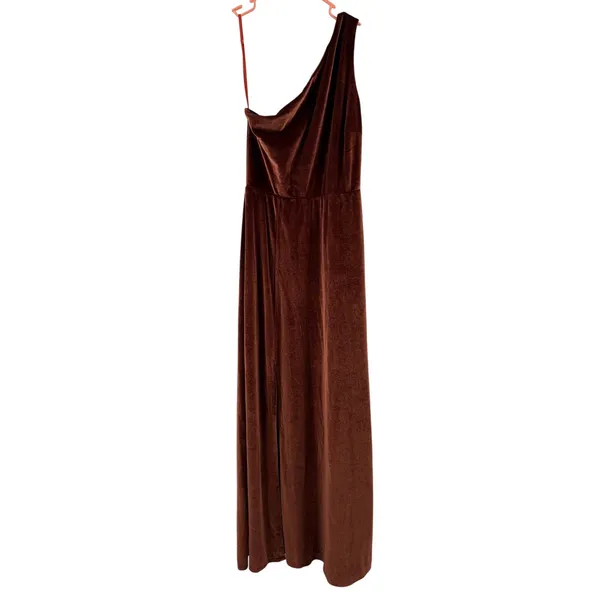 Baltic Born Dress Women’s Size Medium *Altered Tatiana Velvet One Shoulder Maxi - Image 2