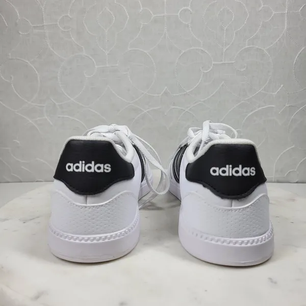 Adidas Breaknet Sleek Sneakers Womens 7 White Black 3 Stripes Athletic Shoes New - Image 11
