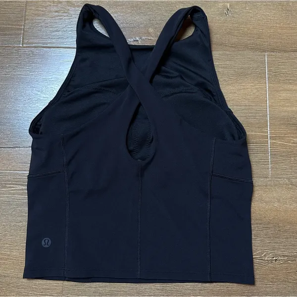 Key To Balance Yoga Tank Top Light Support B/C Cup in Black Size 4 - Image 7