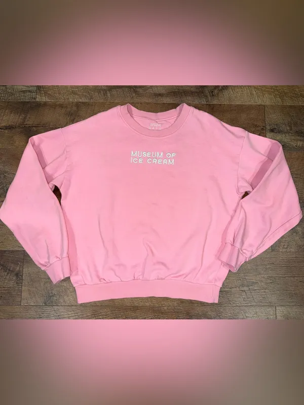 Museum of Ice Cream Crewneck Sweatshirt in Bubblegum Pink Adult XL - Image 3