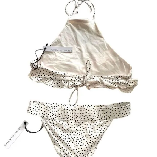 STILLWATER‎ Halter Style Bikini NWT Sz 2 White - Image 2