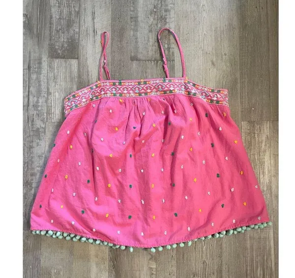 Crown& Ivy Babydoll Women's Embroidered Babydoll Top size Large - Image 9