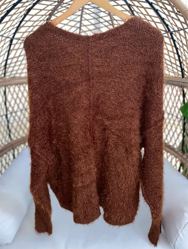 Free People Women’s Icing V Pull Over Sweater Size Medium - Image 10