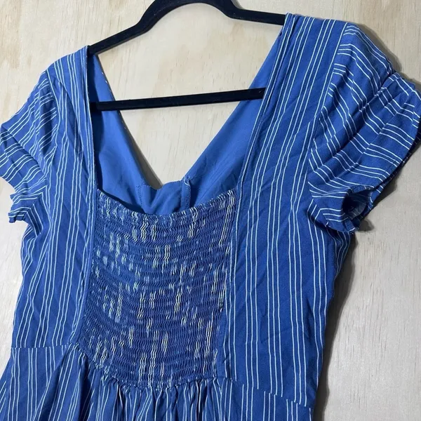 Hollister California Blue White Stripe Stretch Dress Size‎ Large - Image 9