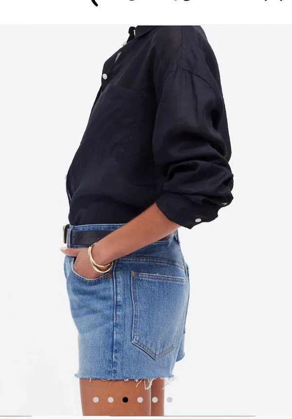 Relaxed Denim Shorts in Kelton Wash: Raw-Hem Edition - Image 3