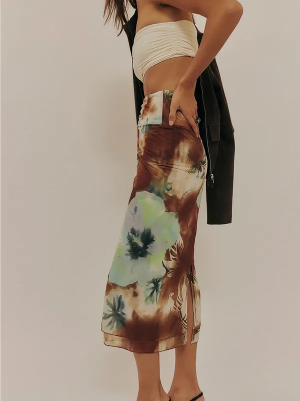 Free People Sunset Mesh Midi Skirt - Image 4