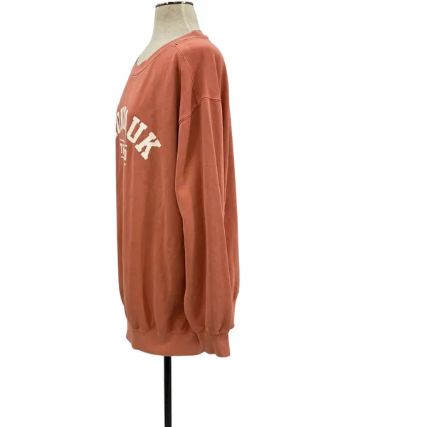 Montauk The End Crewneck Sweatshirt Spell Out Vintage Style Coral Orange XXL‎ - Image 4