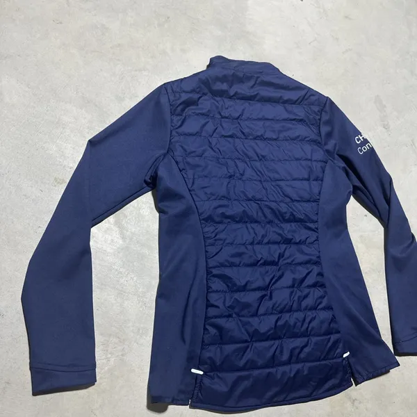 Peter Millar Women's Merge Hybrid Jacket SZ Small Navy Blue Workplace Logo Golf - Image 10