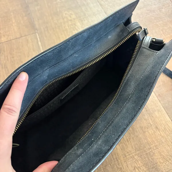 kate spade black leather handbag purse bag - Image 4