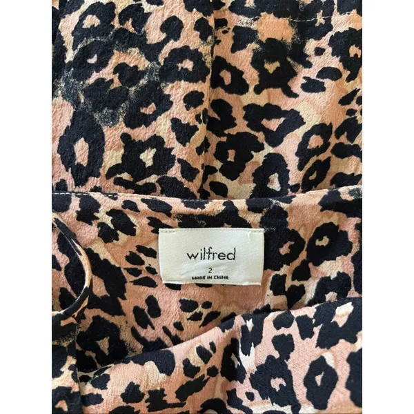 Aritzia Wilfred Isabelle Leopard Print Mini Slip Dress Size 2 - Image 2