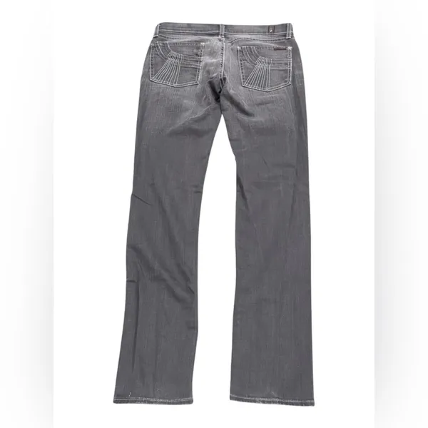 7 For All Mankind Roxanne Women's Gray Straight‎ Leg Jeans Womens's 28 - Image 3