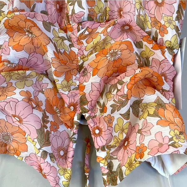 NWT AQUA Retro Floral Print Halter Mini Dress Bloomingdale’s exclusive XS - Image 7