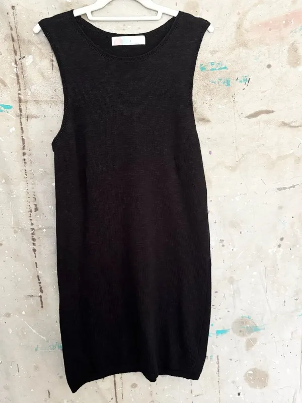 Free People Beach Black Nina Sweater Mini Dress - Image 3