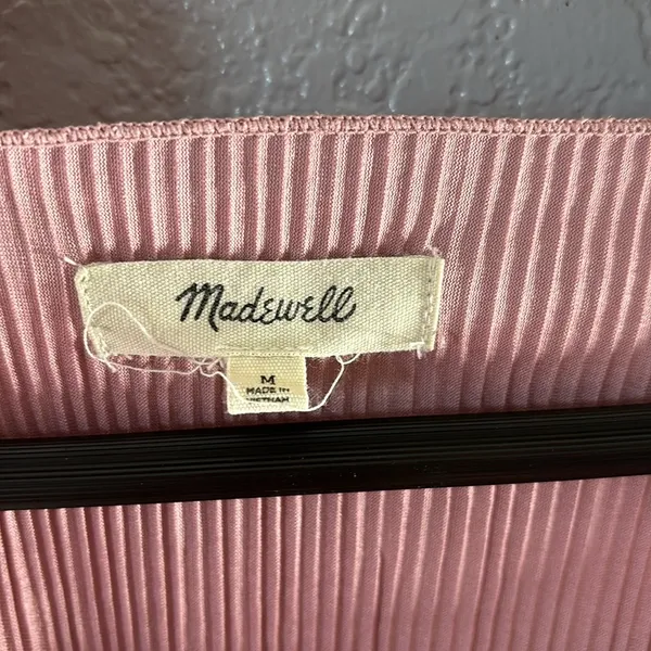 Madewell Texture & Thread Micropleat Top in Vintage Mauve - Image 5