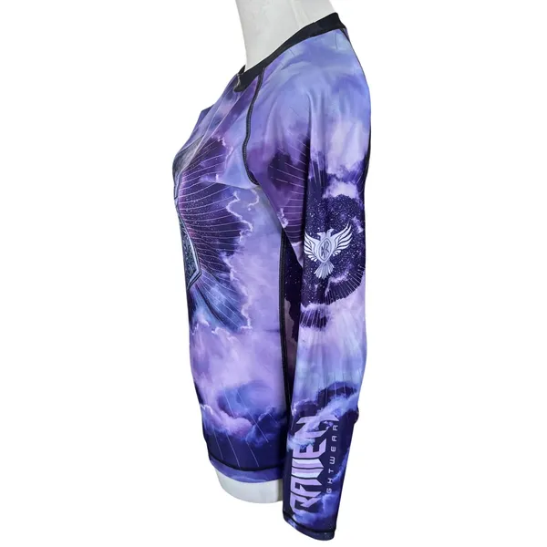 Raven Fightwear The Pegasus Dusk Purple Rashguard Size Small BJJ MMA Grappling - Image 6