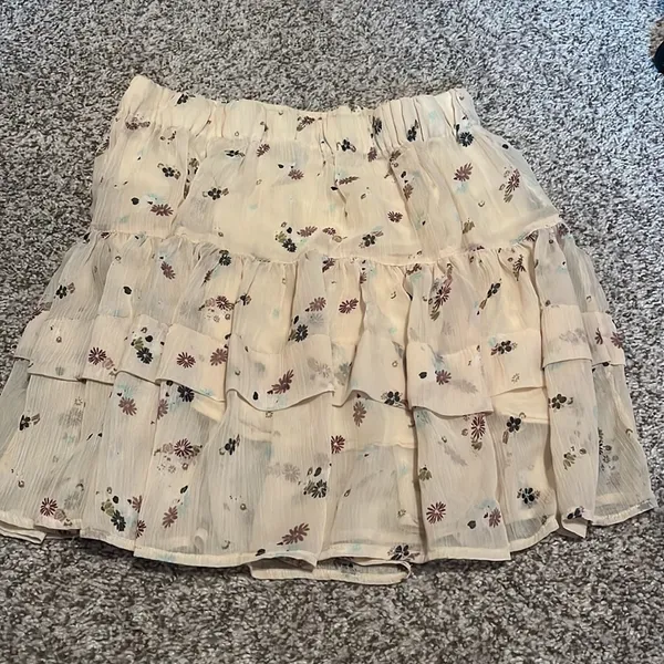 Free People From the Valley Floral Mini Skirt - Size Small - Image 2