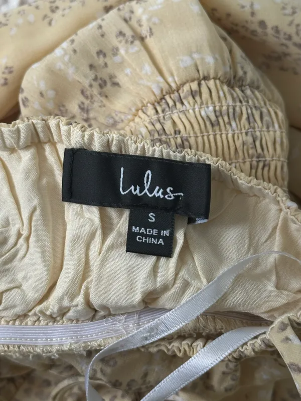Lulus Yellow Floral Midi Dress - Image 3