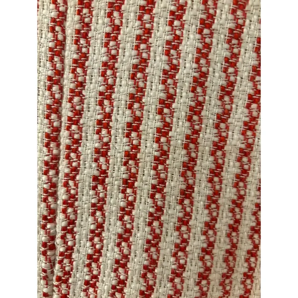 G by Giuliana Red White Striped Tweed Fringe‎ Double Breasted Blazer Large - Image 5
