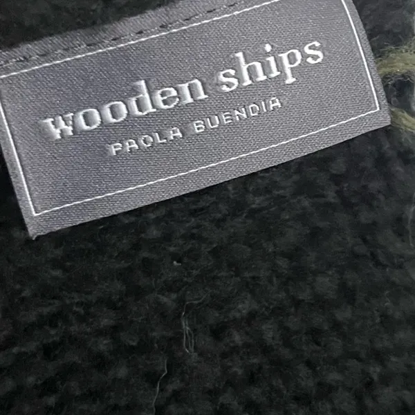 Wooden Ships • Black White Boo Halloween Sweater Mohair Wool - Image 5