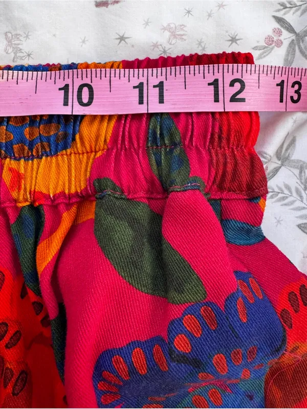 FARM Rio for Anthropologie Pink Bird Mushroom Floral Maxi Skirt XS - Image 11