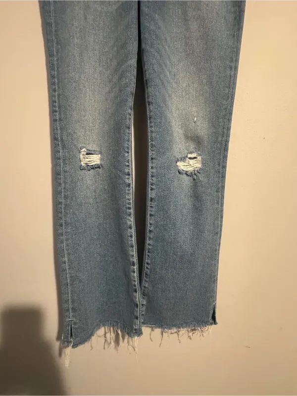 7 For All Mankind The Ultra High Rise Slim Kick Distressed Jeans- 28 - Image 5