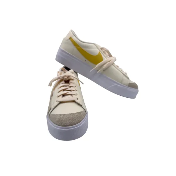 Nike Blazer Low Platform Women's Retro Leather Sneakers Sail‎ Yellow Size 9.5 - Image 3