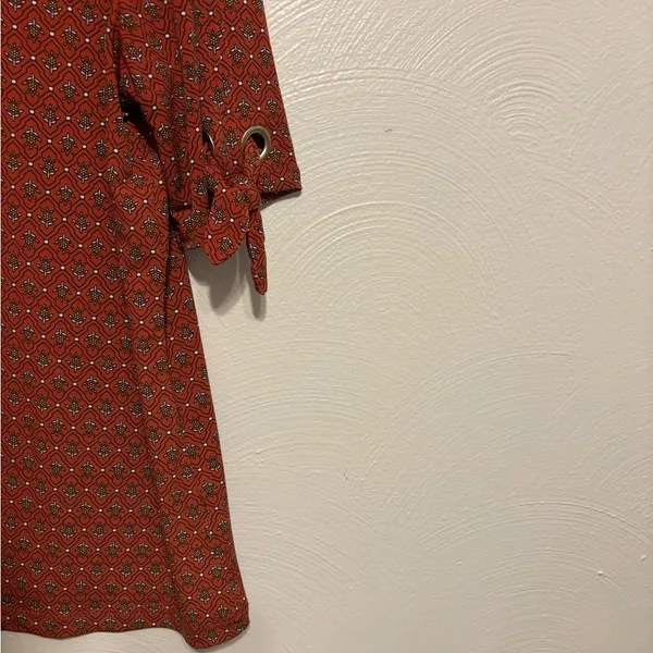 Liz Claiborne Orange Tie Front Relaxed Blouse - Image 7