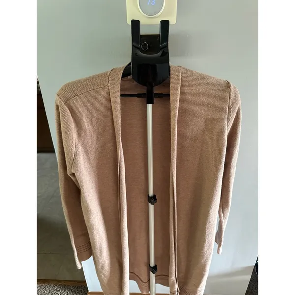 Loft Women's Tan Open Front‎ Long Cardigan Size Large - Image 2