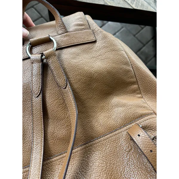 Coach Charlie Backpack Brown Pebbled Leather Turnlock F37582 - Image 15